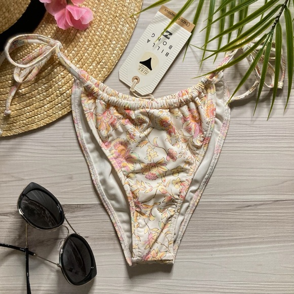 Billabong 🌸 Skimpy Floral Tie Side Hike Bikini Bottoms - Picture 2 of 16